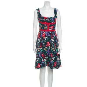 DOLCE & GABBANA Floral Print Knee-Length Dress Siz